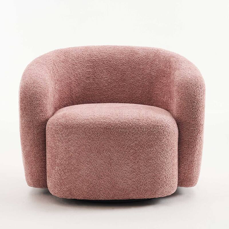 Mid-Century Modern Accent Chair, Soft Padded Single Sofa