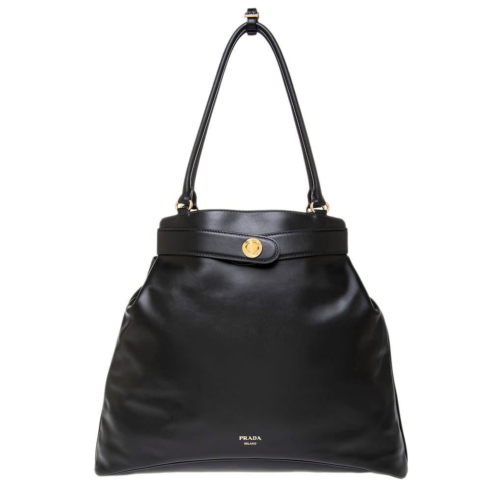 Prada Etude Buckle Large Shoulder Bag