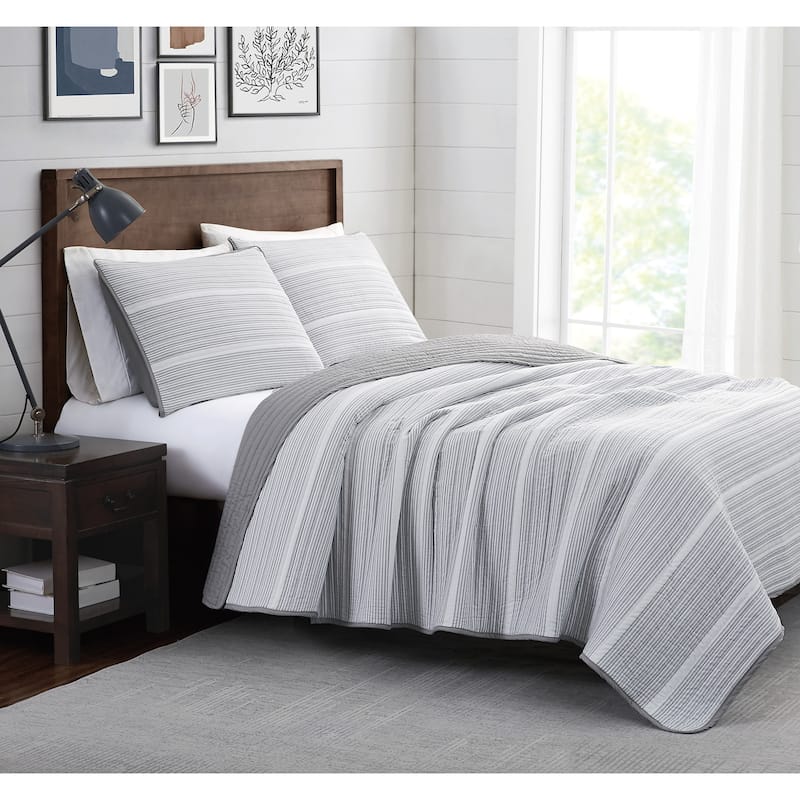 Brooklyn Loom Niari Yarn Dye Stripe Quilt Set