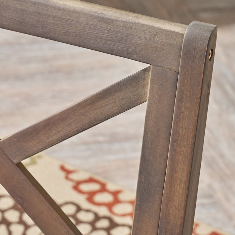 Perla Outdoor Acacia Wood Dining Chair (Set of 2) by Christopher Knight Home