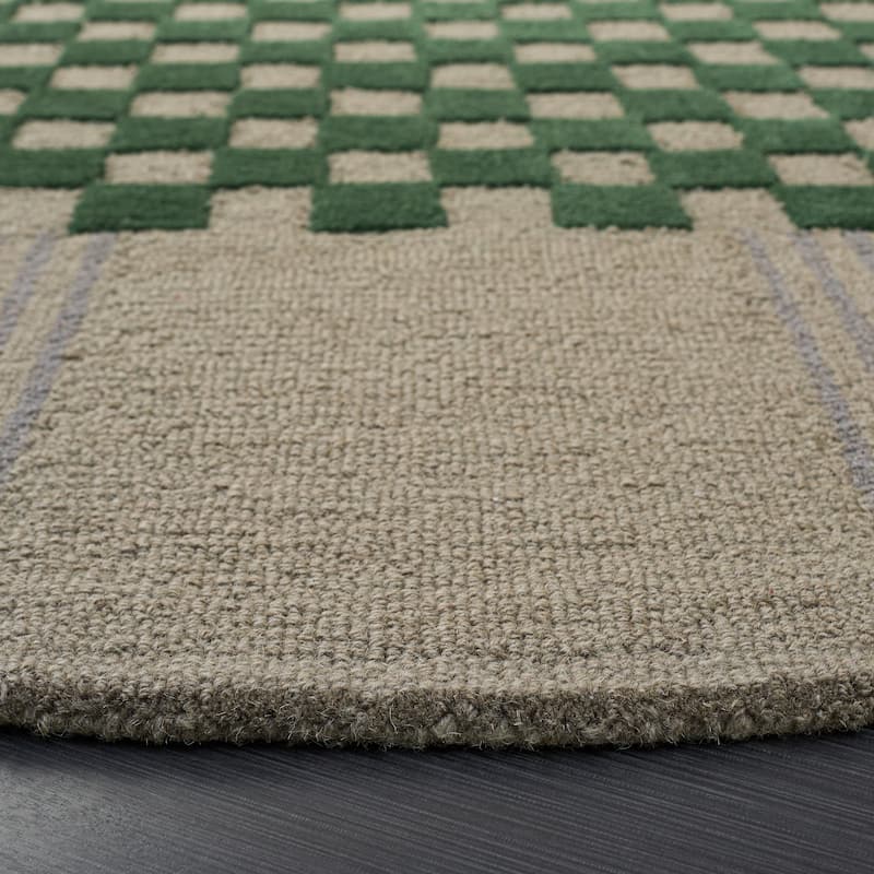 SAFAVIEH Handmade Genre Kiek Checkered Wool Rug