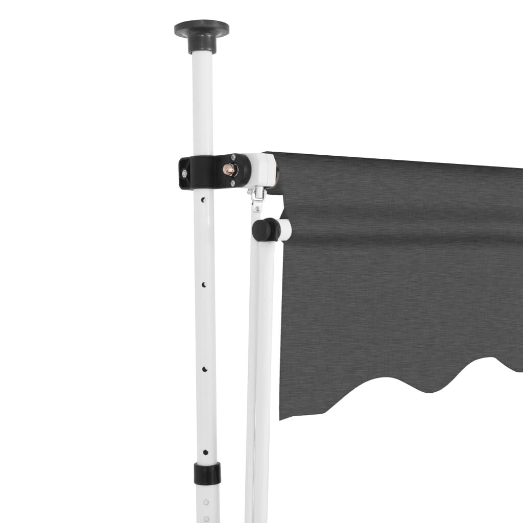 Shop Vidaxl Manual Retractable Awning 59 Anthracite Overstock