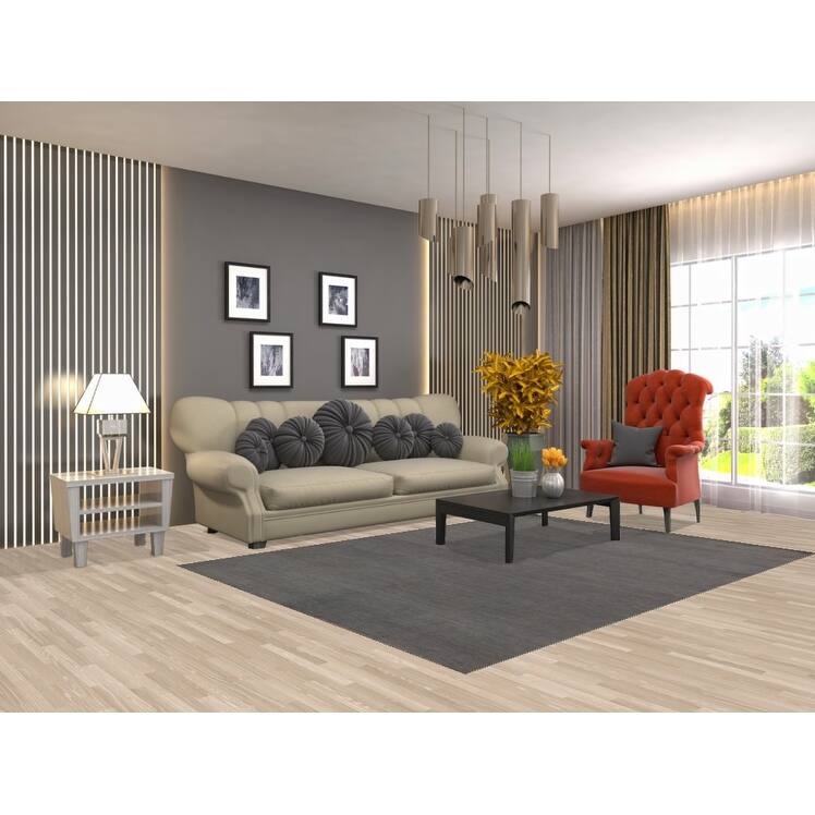 Gray Modern Gabbeh Oriental Area Rug Hand-Knotted Wool Carpet - 5'9" x 7'10"