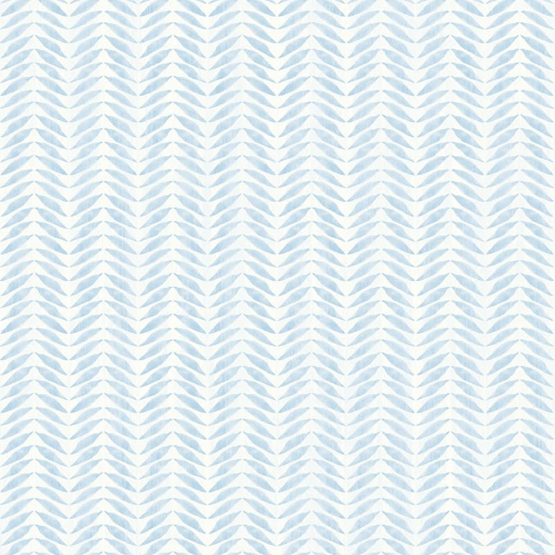 Chesapeake Espalier Sky Blue Chevron Stripe Wallpaper - 20.5in x 396in x 0.025in