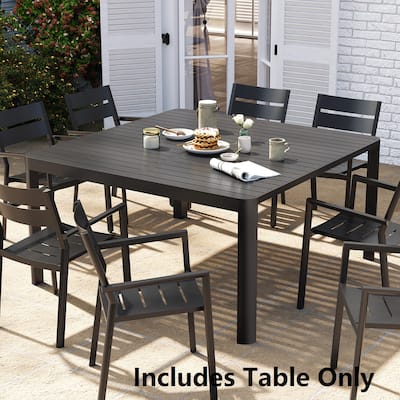 VredHom Outdoor Patio Aluminum Expandable Dining Table - 38.2" / 58.7" (W) x 58.7" (L) x 29.5" (H)