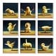 preview thumbnail 16 of 17, Stupell Yoga Chicks Funny Farm Animals Tranquil Stretching Birds 9pc Multi Piece Framed Wall Art Set - Multi-Color White