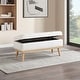 preview thumbnail 54 of 134, Carson Carrington Sastamala Mid-century Storage Bench Ivory Sherpa with Natural Finish