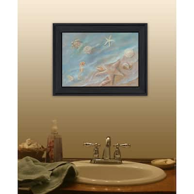 TrendyDecor4U Contemporary "Seashore Star I" Framed Print Wall Art