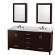 Option Espresso / White Carrara Marble Top / Brushed