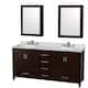 Option Espresso / White Carrara Marble Top / Brushed