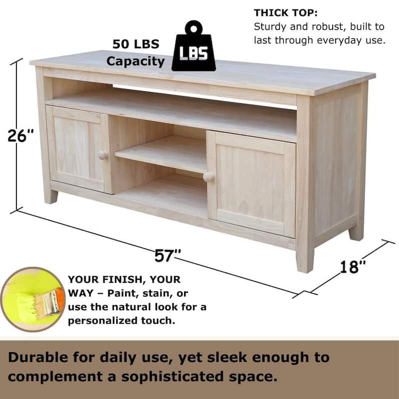Entertainment / TV Stand with 2 Doors - 57"