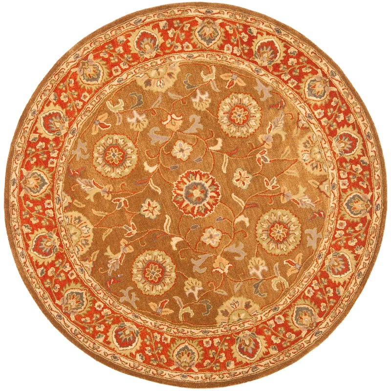 SAFAVIEH Handmade Heritage Field Flowers Traditional Oriental Wool Rug