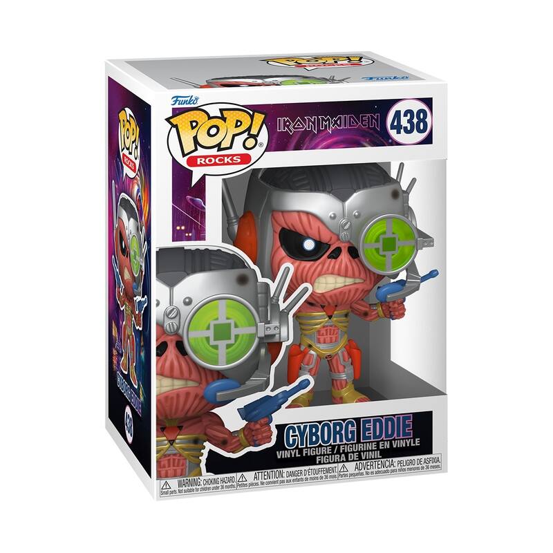 Funko POP! Rocks Iron Maiden Cyborg Eddie 3.75" Vinyl Figure (#438) - Multi-Color