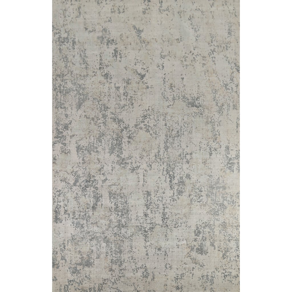 All-Over Abstract Indian Area Rug Hand-Knotted Wool Carpet - 8'0"x 11'5"