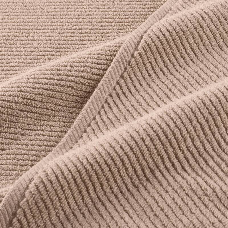 Madison Park Diagonal Ribbed Cotton Quick Dry Towel Set