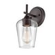 preview thumbnail 14 of 15, Millennium Lighting Ashford 1 Light Bathroom Wall Sconce with Clear Glass Shade in Multiple Finishes