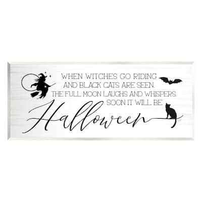 Stupell Halloween Season Phrase Wall Plaque Art Design by Lux + Me Designs