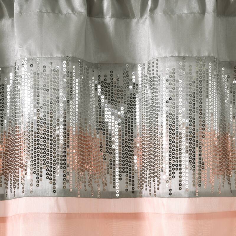 Lush Decor Night Sky Sequins Embroidery Valance - 18" x 52"