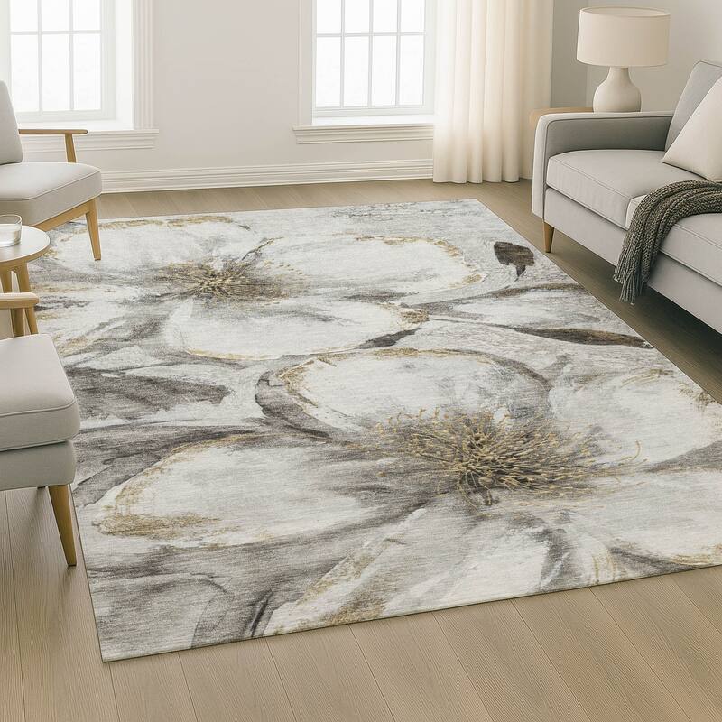 Premium Washable Super Soft Modern Floral Mayfield Rug