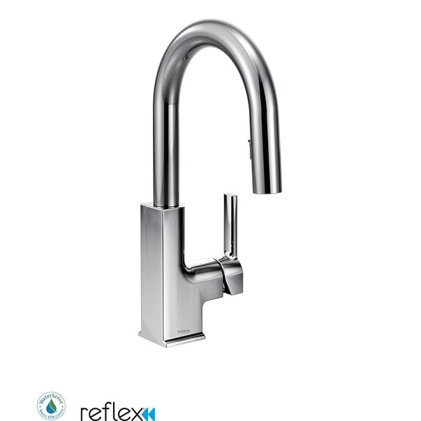 Moen S62308 STo 1.5 GPM Single Hole Pull Down Bar Faucet with Reflex, Spot Resist Finish, Duralock, and Duralast