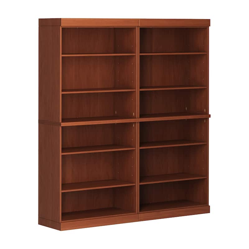 Palace Imports 100% Solid Wood 12-Shelf Bookcase, Adjustable Shelves, 64" Wide, 71.5" Tall