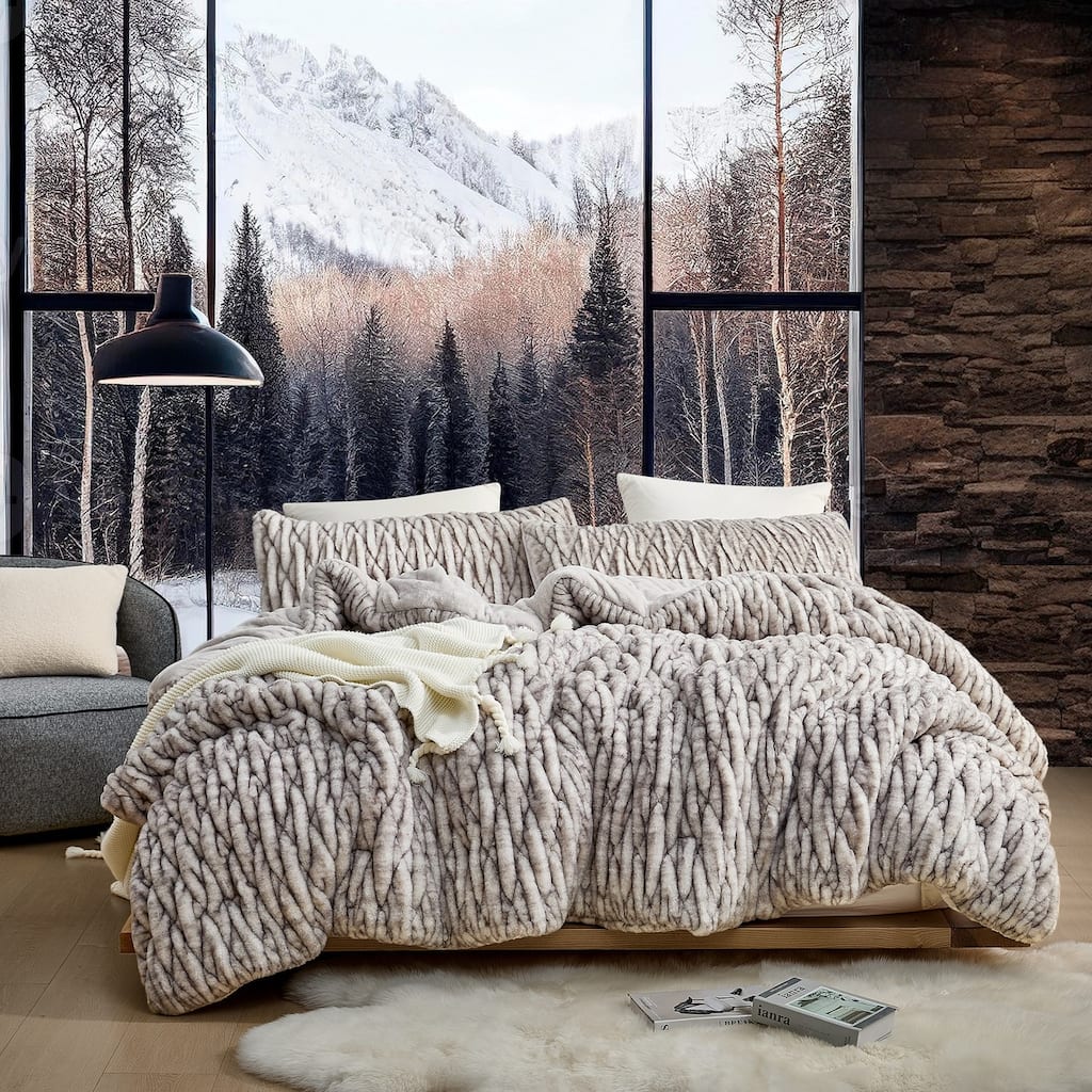 Wrinkle Rolls Chunky Bunny - Coma Inducer® Oversized Comforter Set - Whiteout Gray