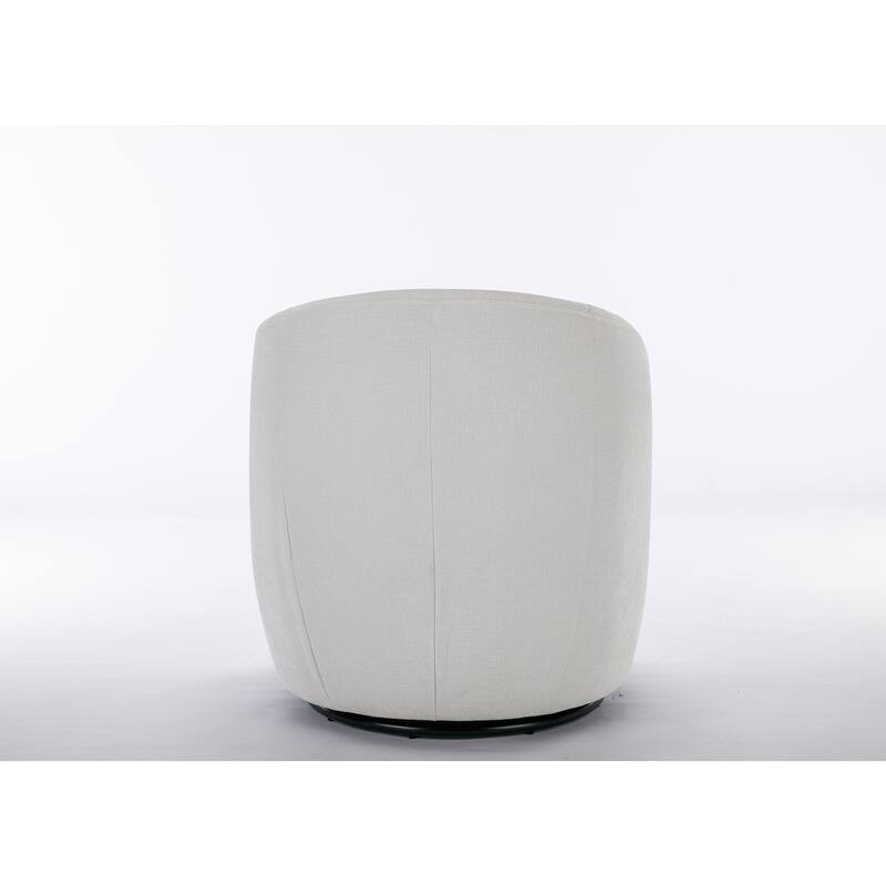 Chenille Fabric Swivel Accent Armchair Barrel Chair
