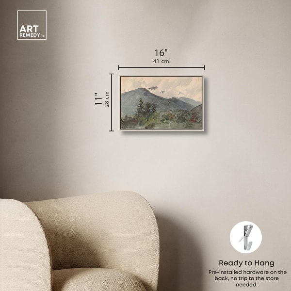 dimension image slide 8 of 24, White Mountains Canvas Classic Landscape Art by Art Remedy