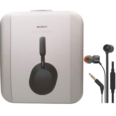 Sony WH-1000XM5 Noise-Canceling Wireless Over-Ear Headphones (Black) + JBL T110 in Ear Headphones