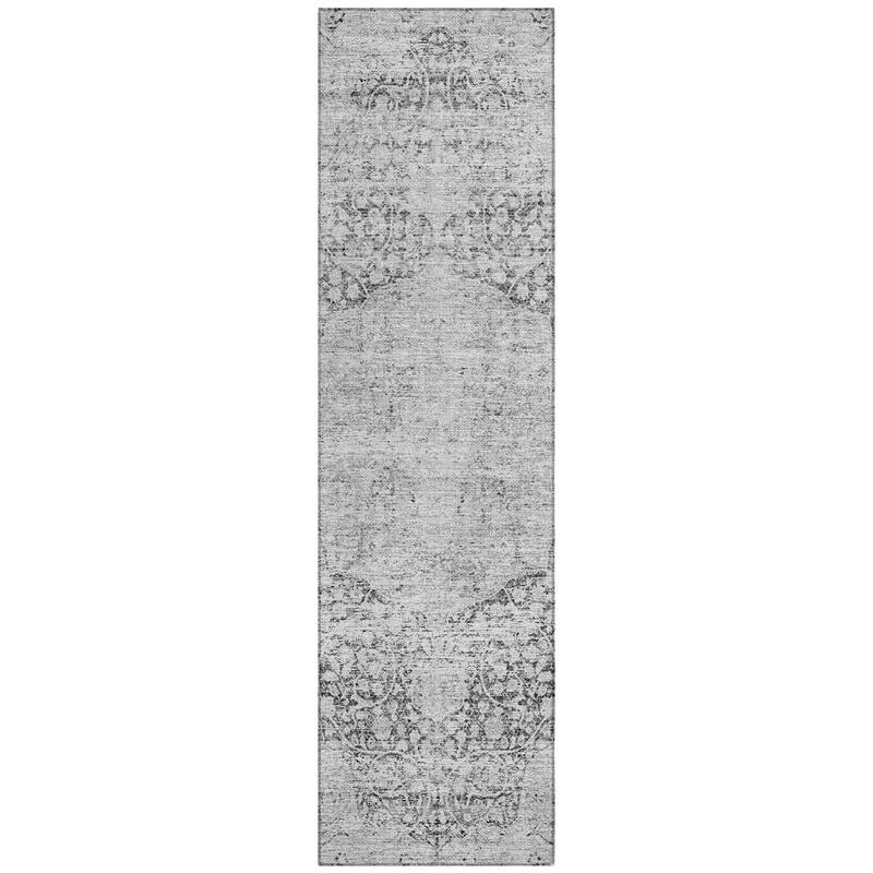 Machine Washable Indoor/ Outdoor Vintage Traditional Chantille Rug
