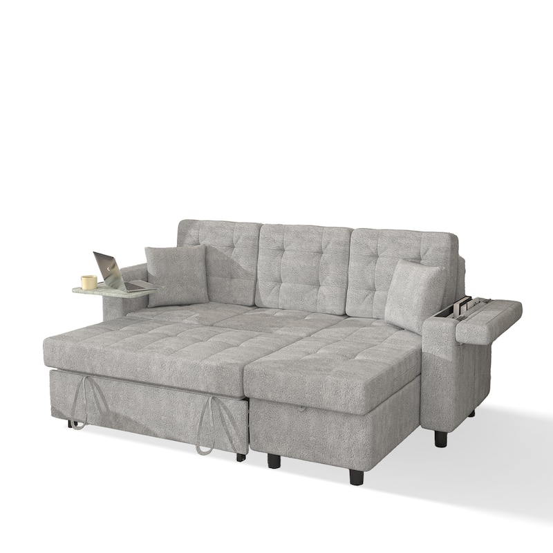 Pocassy 85" Sleeper Sofa Couches Sofa Bed Sleeper Pull Out 4 in 1