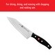 preview thumbnail 2 of 1, ZWILLING TWIN Signature 7-inch Hollow Edge Rocking Santoku Knife - Stainless Steel