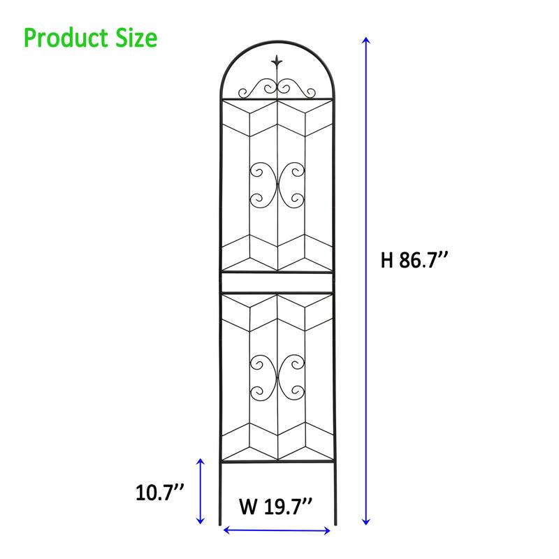 2 Pack Metal Garden Trellis Rustproof Trellis for Climbing Plants Outdoor Flower Support