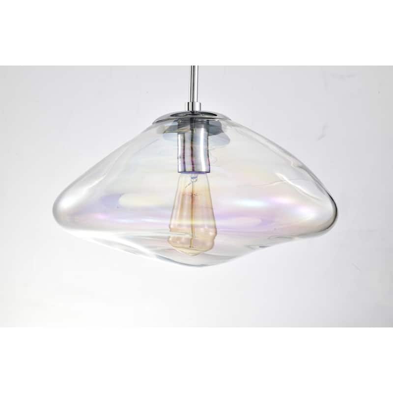 Einar Moulded Glass Shade Semi-Flushmount Ceiling Lamp