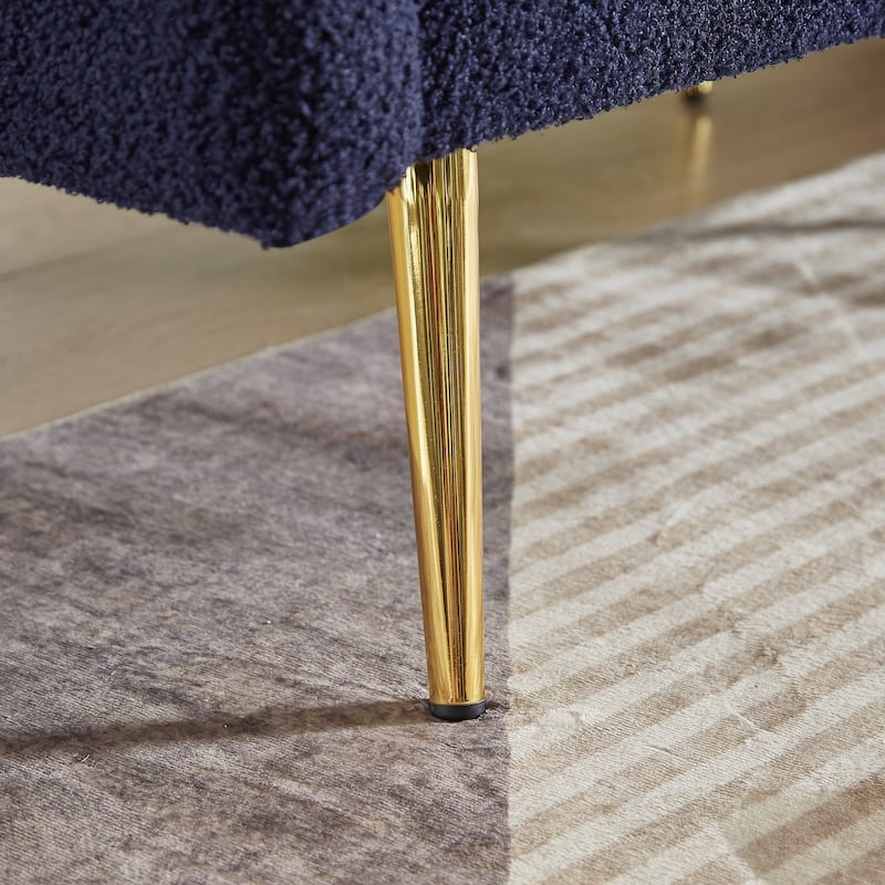 Upholstered Accent Loveseat Sofa With Side Pocket,Folding Sleeper Sofa Bed With Foldable Armrest