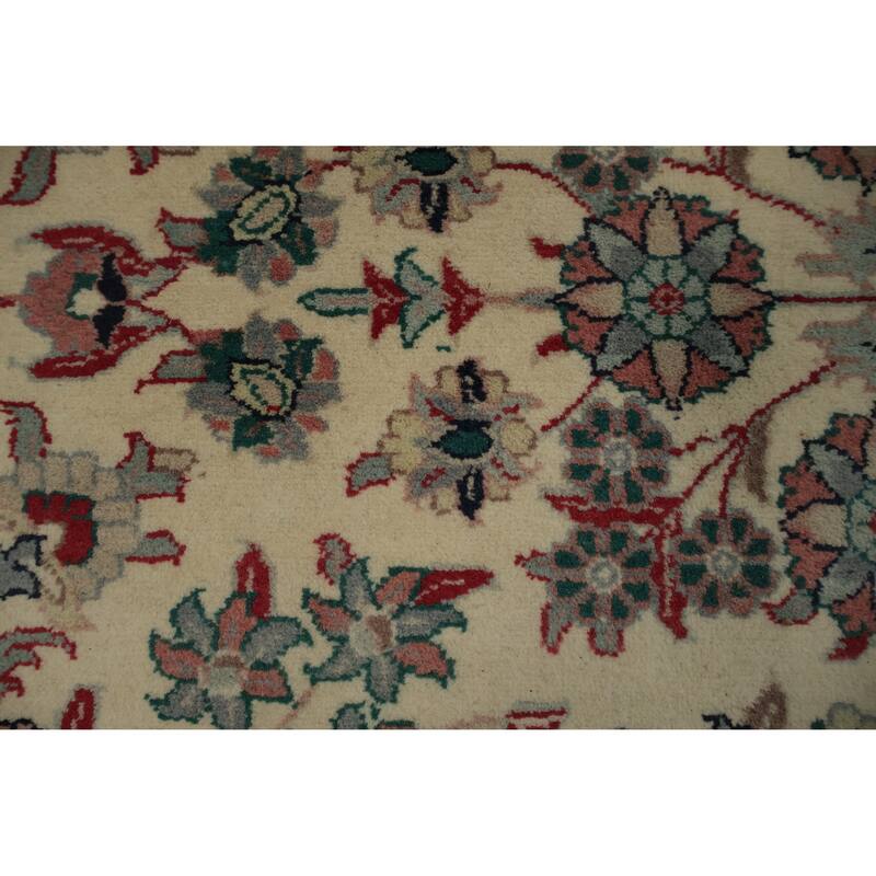 Hand Knotted Oriental 100% Wool Carpet Traditional Floral Beige & Ivories Aubusson Area Rug - 10' 5'' X 8' 2''