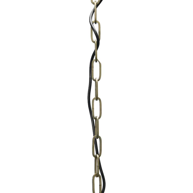 Draped Wood Bead Chandelier