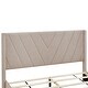 preview thumbnail 21 of 42, Queen Linen Upholstered Platform Bed with Storage Drawers & Headboard