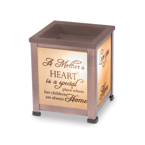 Curata A MotherS Heart is a Special Place. Light-Up Glass Lantern Scented Wax Warmer