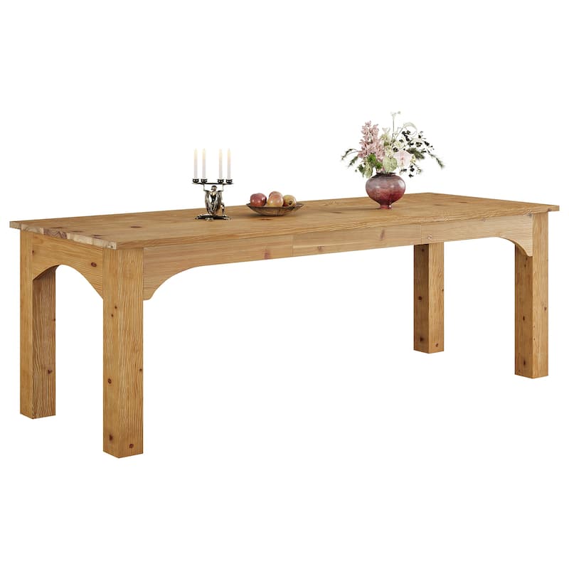 Solid Wood Dining Table, 78.7" Long Rectangular Kitchen Table for 6-8 People - 27.56" D x 78.74" W x 29.53" H