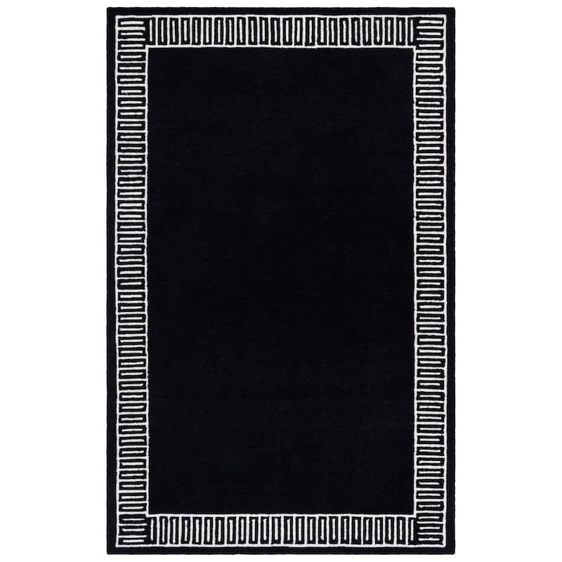 SAFAVIEH Handmade Metro Aneta Wool Rug - 5' x 8' - Charcoal/Ivory