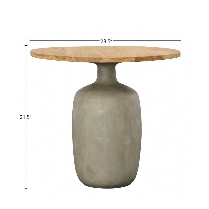 Elizabeth End Table, Natural/Gray