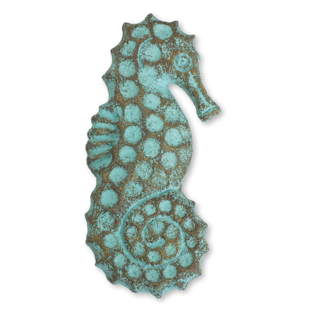 Handmade Seahorse Omen Recycled Paper Wall Sculpture (Thailand)
