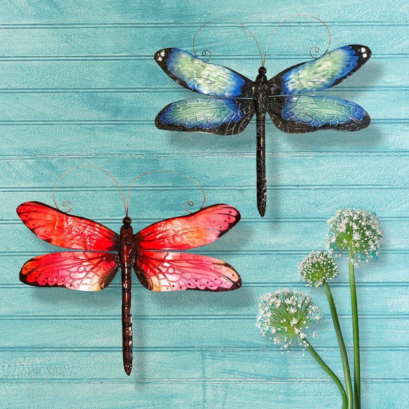 Dragonfly Wall Decor Red And Black