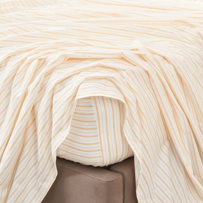 Premium Striped Microfiber Sheet Set