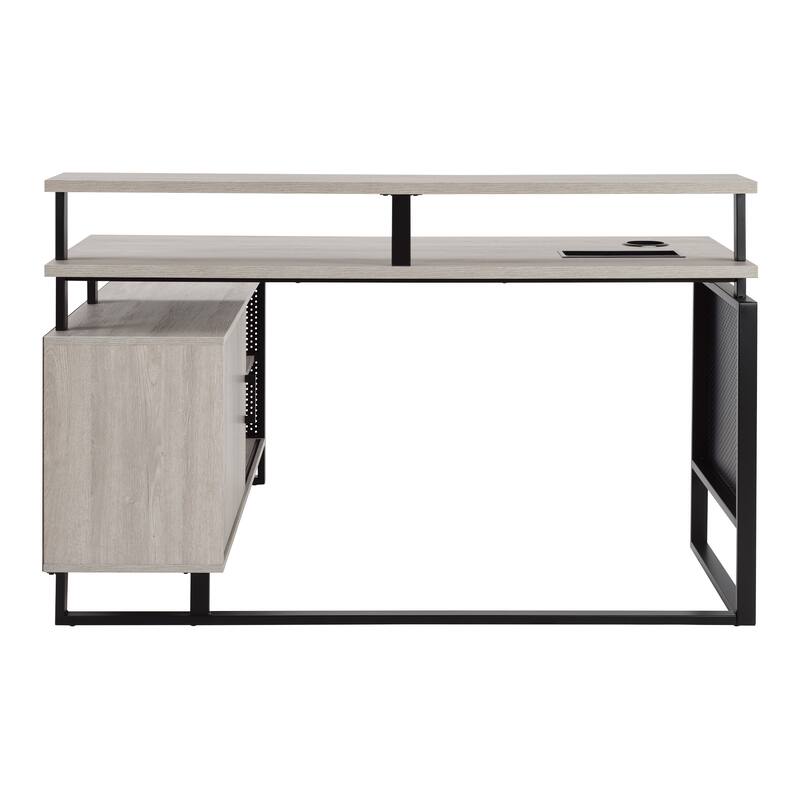 ACE L-Desk with Hutch Shelf