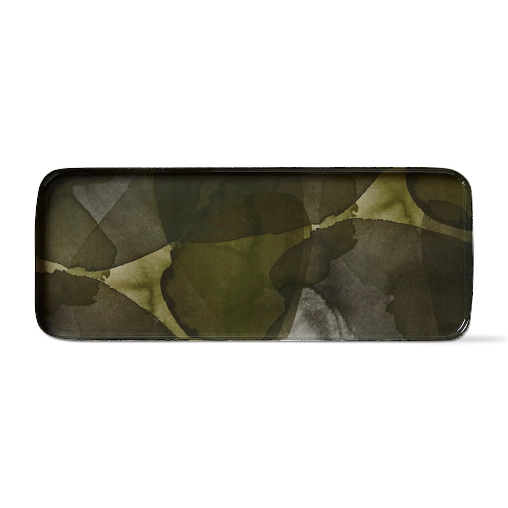 Lush Decorative Rectangular Iron Tray, 16.14L x 6.3W inches
