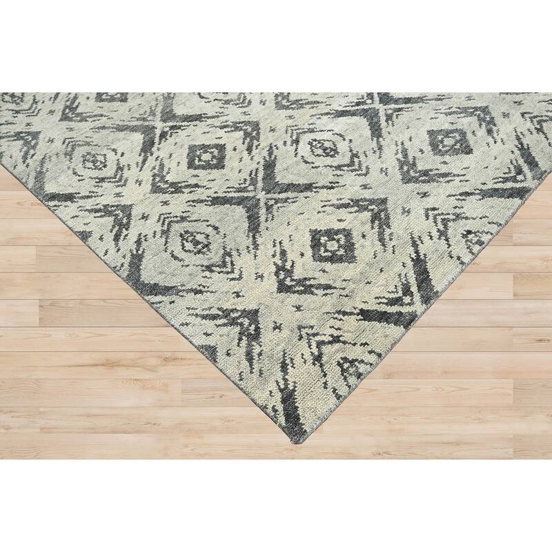 Hand Knotted Turkish Oushak Gray 100% Wool Modern Oriental Area Rug