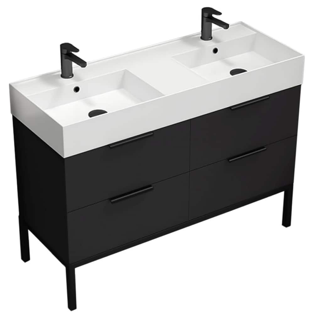 Nameeks Derin-4818-2 Derin 48" Free Standing Double Basin Vanity Set