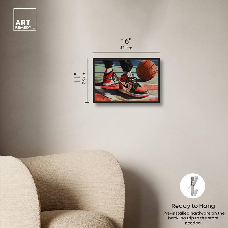Down at the Court Canvas by Art Remedy